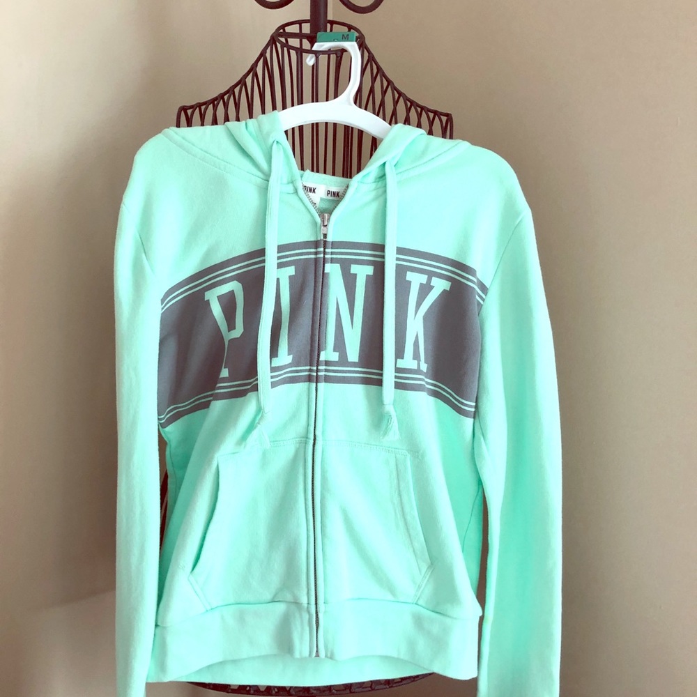 Mint VS PINK zip up hoodie
